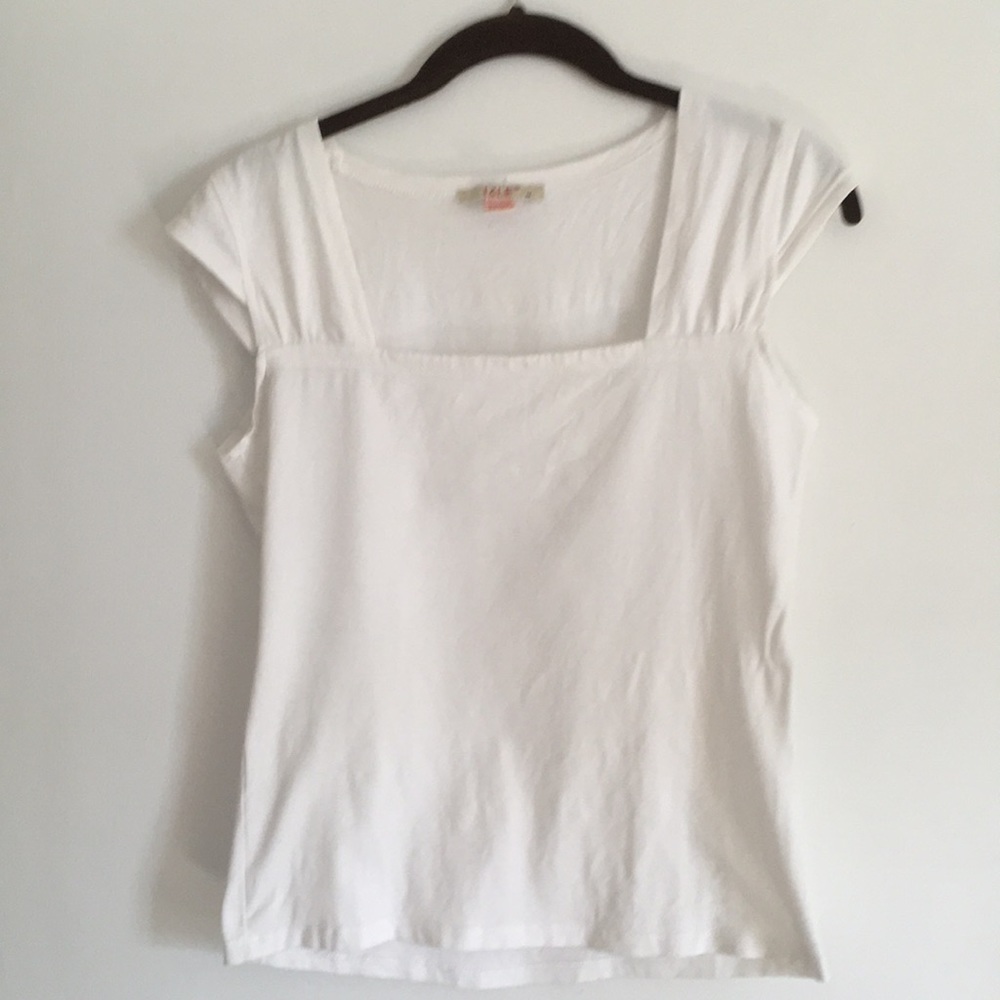 cap sleeve fitted white tee